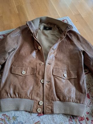 A1 Flight Jacket cream leather