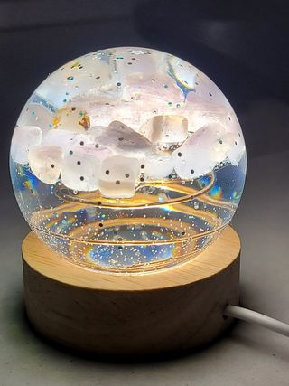 Lampada con pietre naturali
