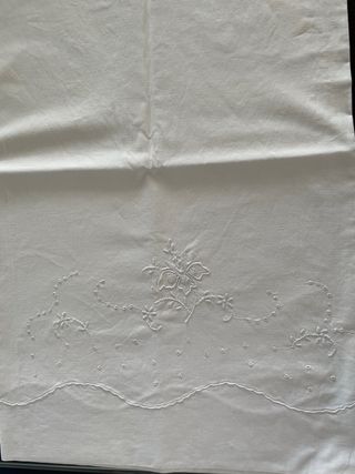 Sabana y Almohadon bordado de algodon