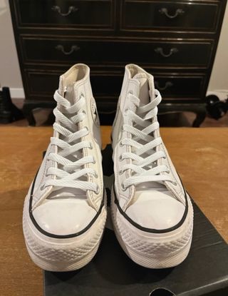 Converse altas plataforma piel