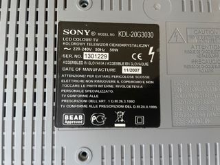 TV Sony Bravia KDL-20G3030