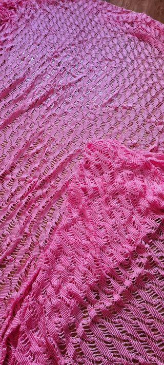 Copertina a rete rosa vintage