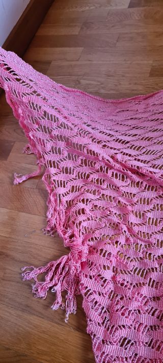 Copertina a rete rosa vintage