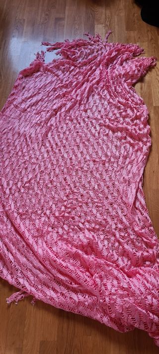 Copertina a rete rosa vintage