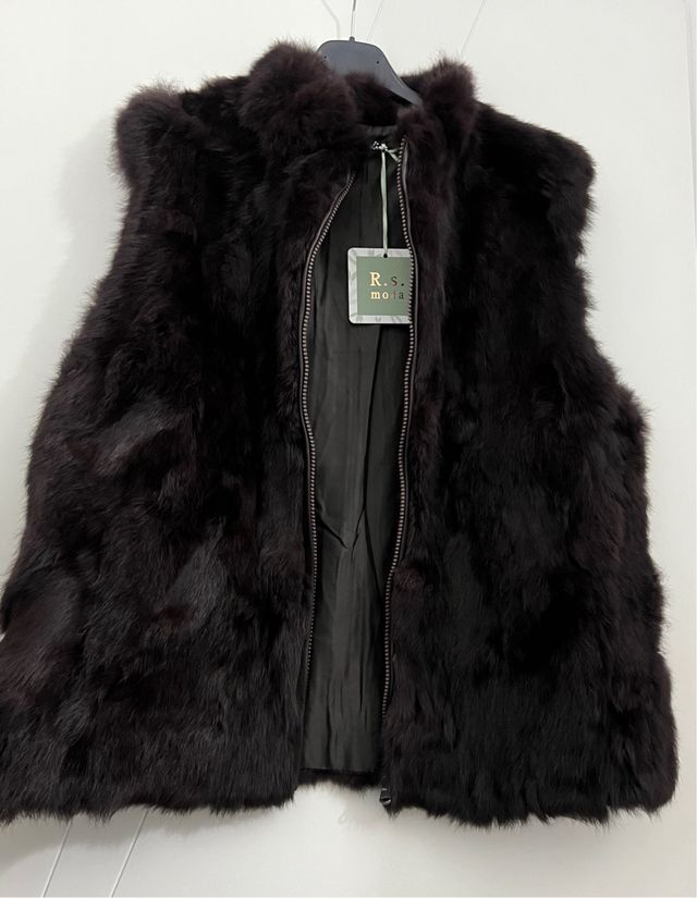 Chaqueta sin mangas de pelo