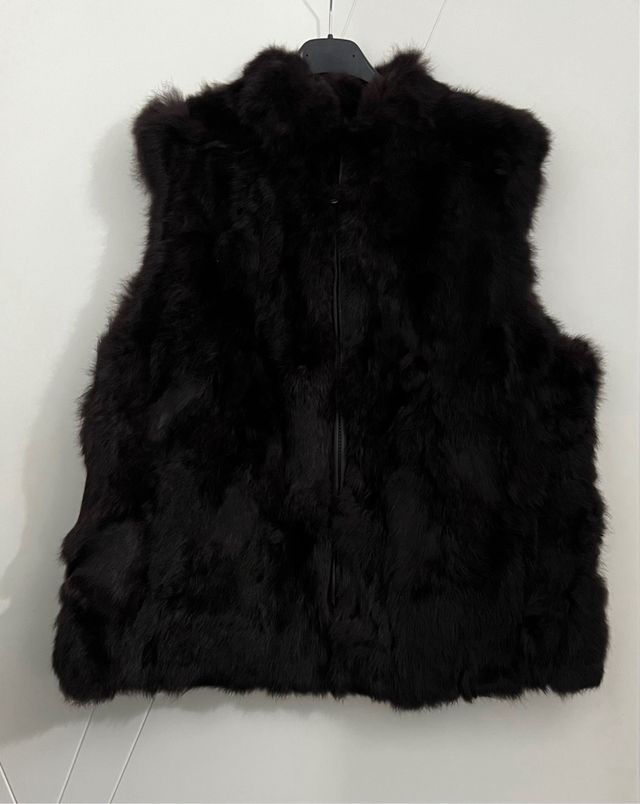 Chaqueta sin mangas de pelo