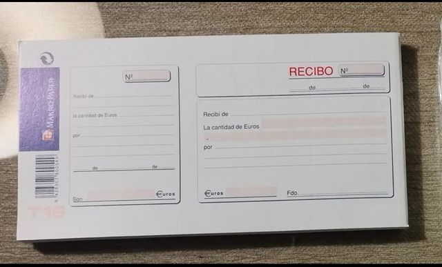 3 Recibos Recibí con matriz