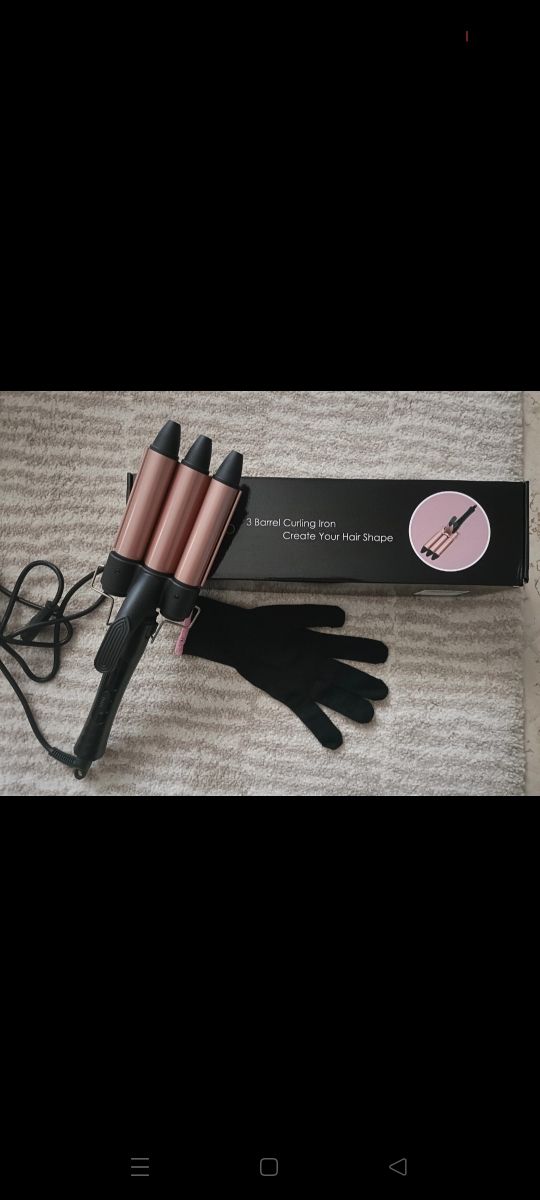 Piastra per capelli 3 tubi