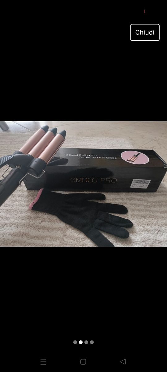 Piastra per capelli 3 tubi