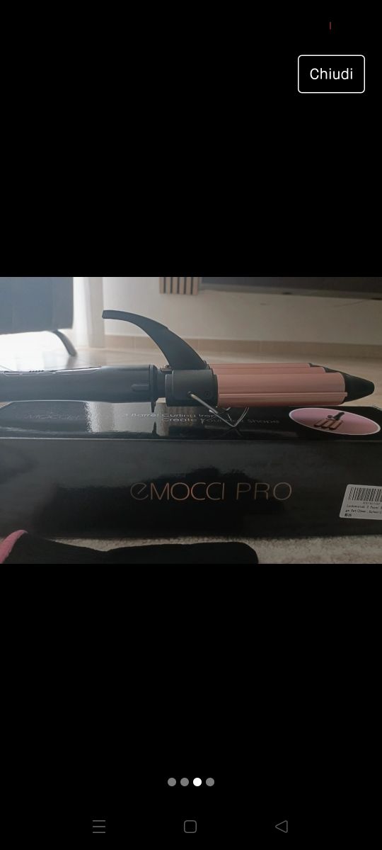 Piastra per capelli 3 tubi