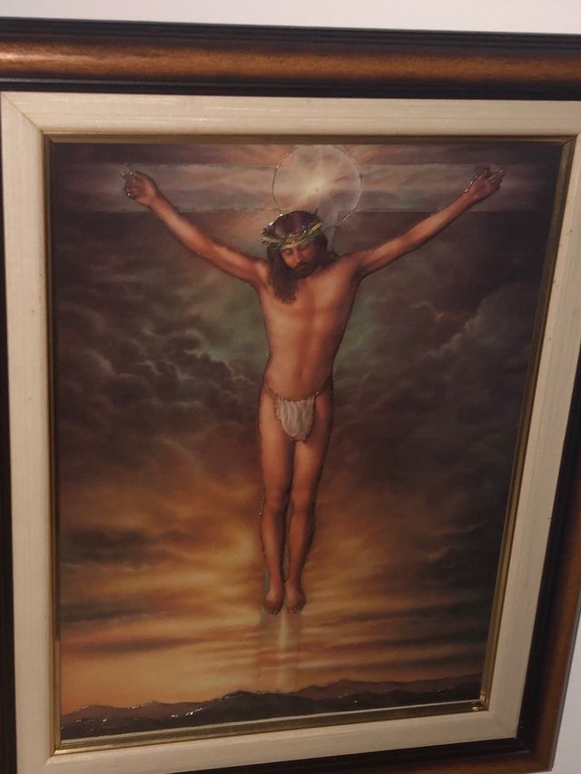 Cuadro Cristo Crucificado en 3D 