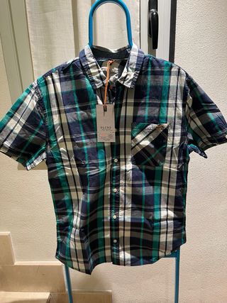 Camisa cuadros Blend con eriqueta