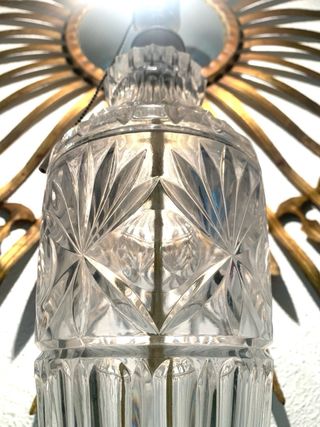 LÁMPARA CRISTAL TALLADO VINTAGE