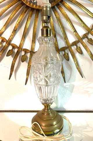 LÁMPARA CRISTAL TALLADO VINTAGE