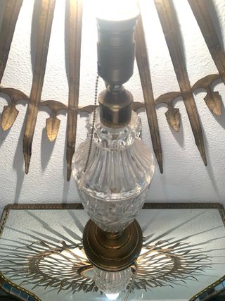 LÁMPARA CRISTAL TALLADO VINTAGE