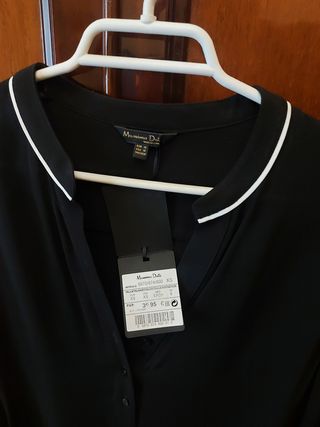Camisa negra Massimo Dutti XS