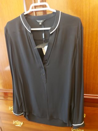 Camisa negra Massimo Dutti XS