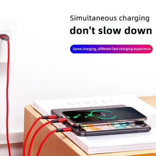 Cable Micro USB tipo C 3 en 1, cargador de móvil
