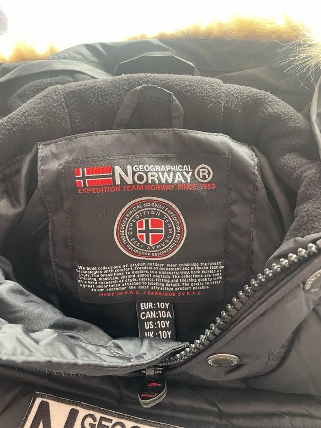 Abrigo niño Norway .Talla 10 A