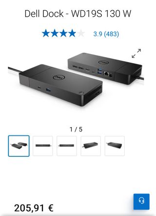 Dell Dock WD19S 130W, USB C