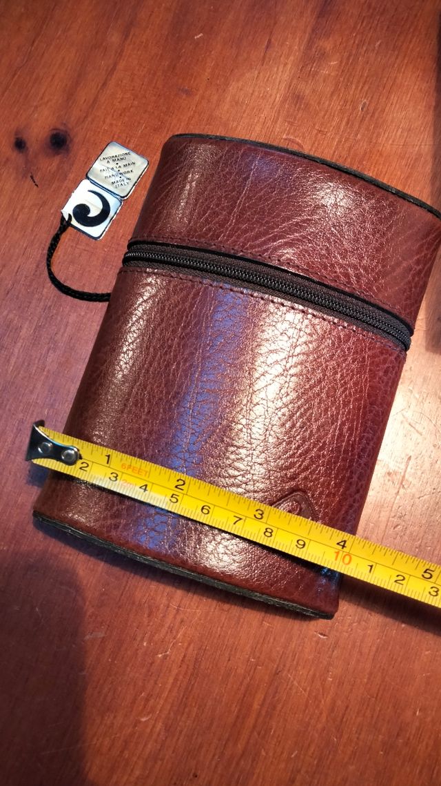 Fiaschetta vetro e vera pelle