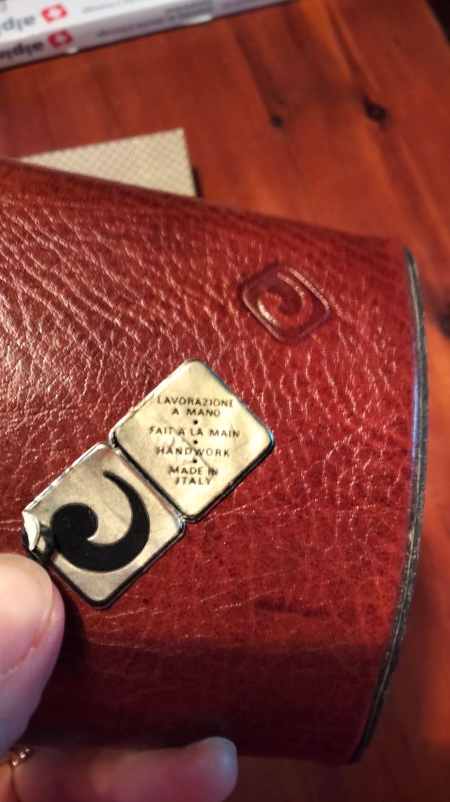 Fiaschetta vetro e vera pelle