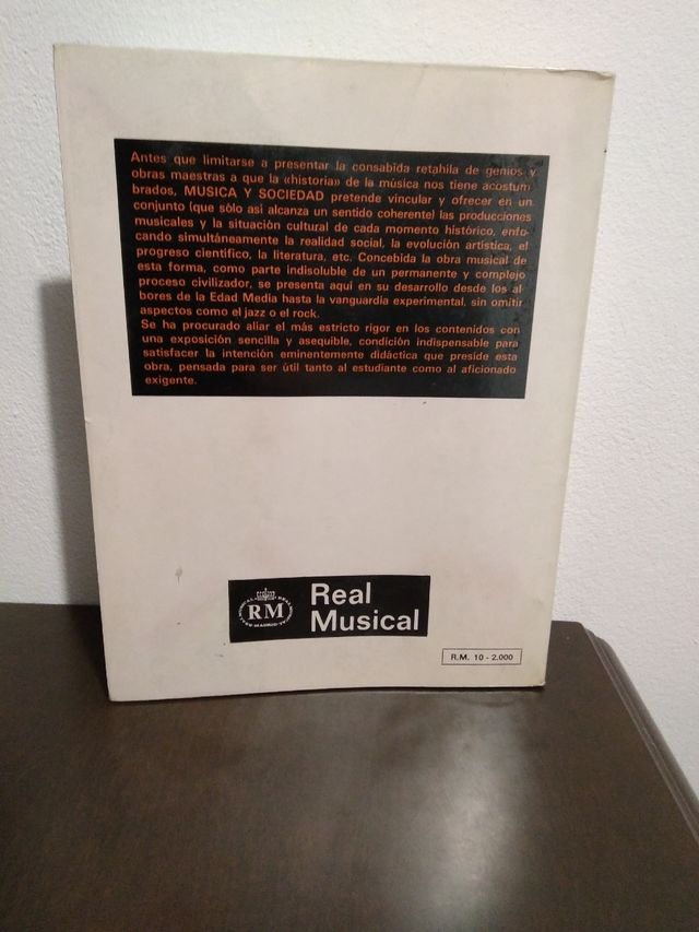 Libro: MÚSICA Y SOCIEDAD