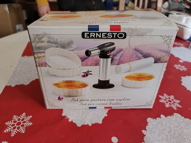 Soplete cocina con recarga y recipiented