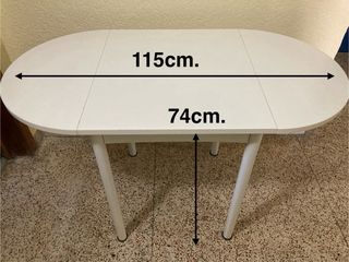 Mesa cocina madera plegable & 2 sillas