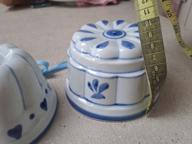 Set 2 decorazioni ceramica 