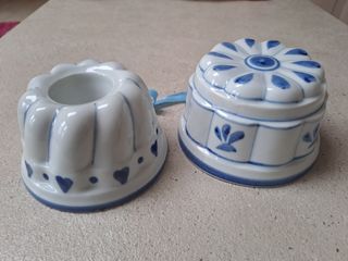 Set 2 decorazioni ceramica