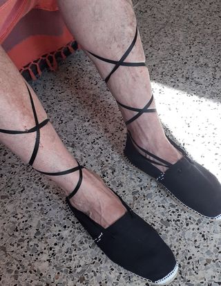 Espardeña/Alpargata con cintas