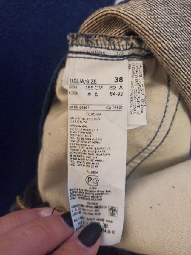 Minigonna jeans taglia 38 Benetton 