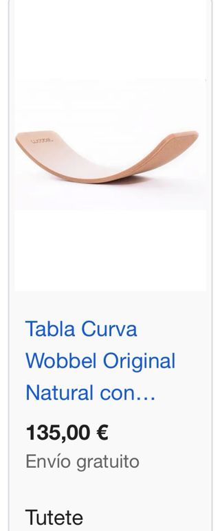 Tabla curva Montessori de madera Wobbel original