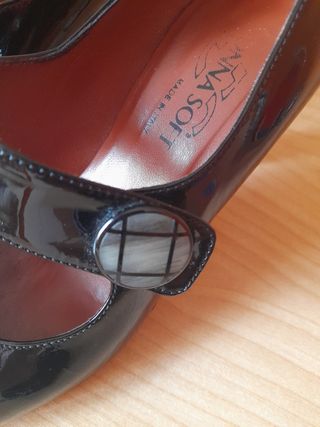 Scarpe donna in vernice nera