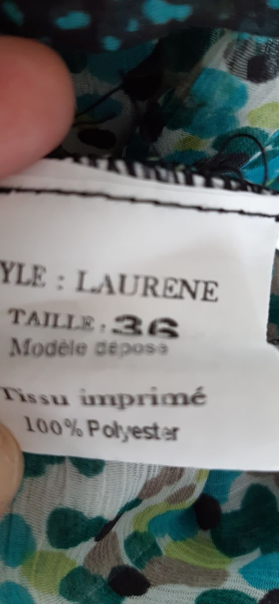 Vestido T.36 escote de pico de Laurene