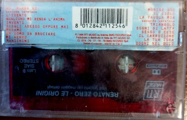 Musicassette Renato Zero