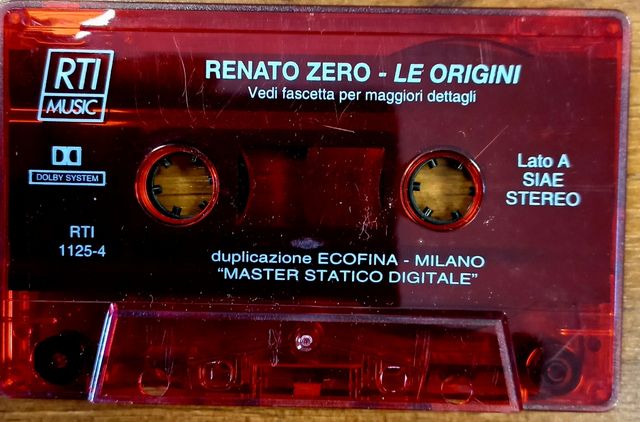 Musicassette Renato Zero