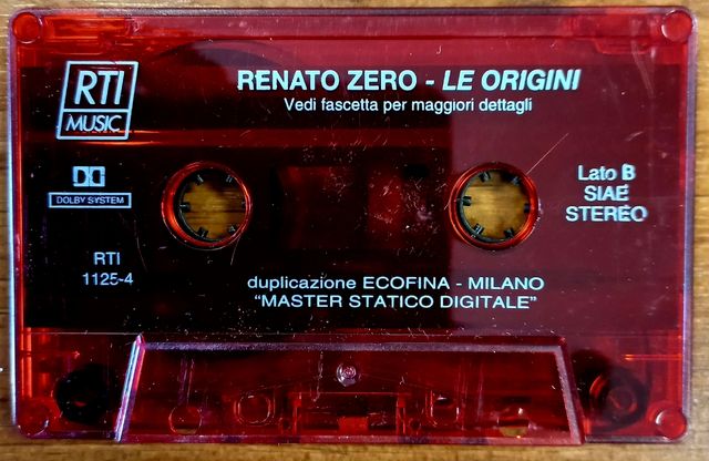 Musicassette Renato Zero