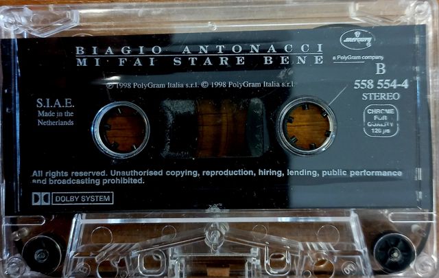 Musicassette Biqgio Antonacci
