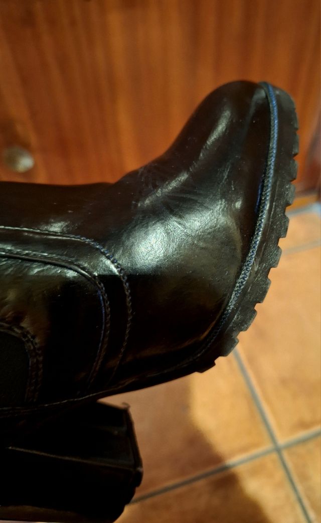 Botín piel negro tacón Bershka n 36