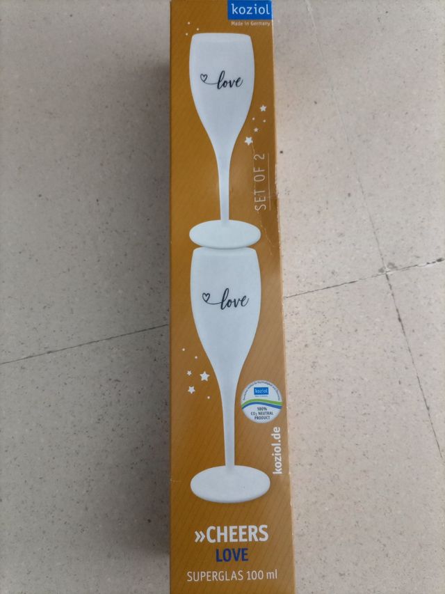 2 copas de champan love