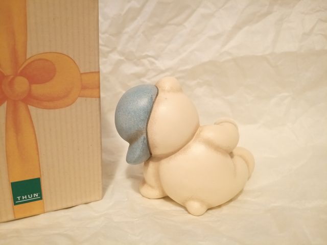 Teddy lui con quadrifoglio azzurro Thun