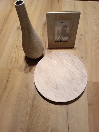 Vaso con cornice e piatto