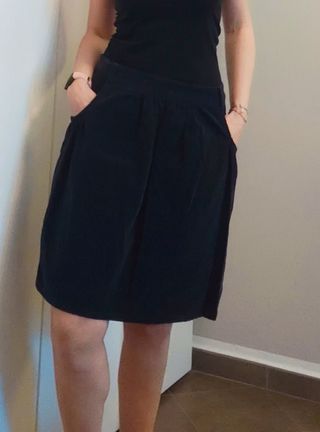 Gonna velluto blu Conbipel tg 42