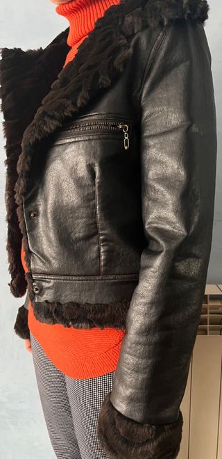 Cazadora tipo aviador con pelo