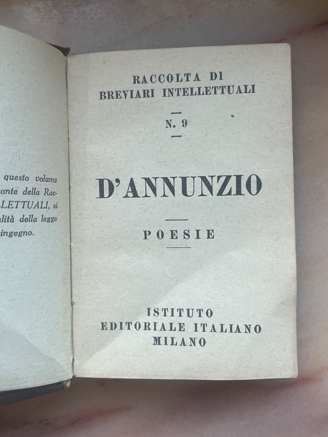 Gabriele d’Annunzio, “Poesie”, 1917