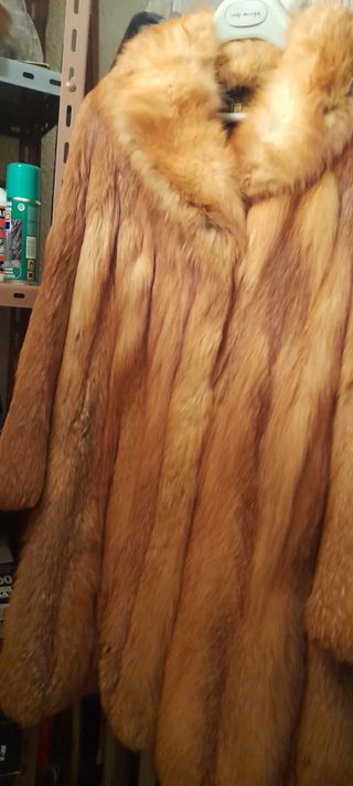 Abrigo de piel de zorro