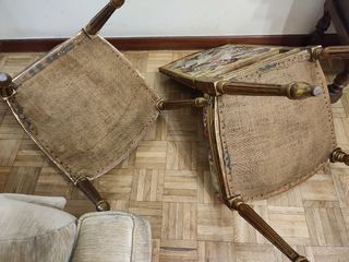 Pareja sillas Luis XVI.pan de oro