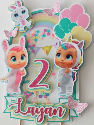 Cake topper bebés llorones